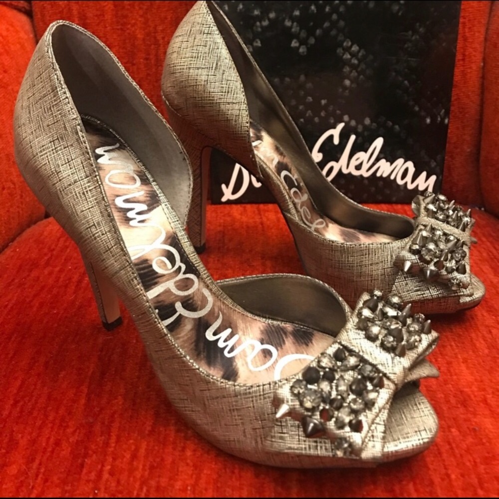 🎉 HP 🎉 NEW in Box SAM EDELMAN LORNA HEELS SIZE 8 - Picture 5 of 8